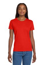 Gildan Women's Ultra Cotton 100% US Cotton T-Shirt. 2000L Red
