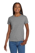 Gildan Women's Ultra Cotton 100% US Cotton T-Shirt. 2000L Sport Grey