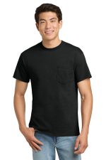 Gildan - Ultra Cotton 100% US Cotton T-Shirt with Pocket. 2300 Black