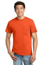 Gildan - Ultra Cotton 100% US Cotton T-Shirt with Pocket. 2300 Orange