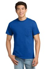 Gildan - Ultra Cotton 100% US Cotton T-Shirt with Pocket. 2300 Royal