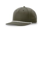 Richardson 5-Panel Classic Rope Cap 258 Dark Olive/ White