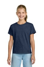Gildan Youth Light Cotton Tee 3000B Heather Navy