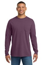 COMFORT COLORS Heavyweight Ring Spun Long Sleeve Pocket Tee. 4410 Berry