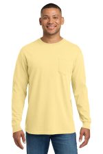 COMFORT COLORS Heavyweight Ring Spun Long Sleeve Pocket Tee. 4410 Butter