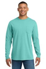 COMFORT COLORS Heavyweight Ring Spun Long Sleeve Pocket Tee. 4410 Chalky Mint