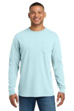 COMFORT COLORS Heavyweight Ring Spun Long Sleeve Pocket Tee. 4410 Chambray