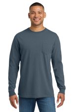 COMFORT COLORS Heavyweight Ring Spun Long Sleeve Pocket Tee. 4410 Denim