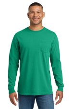COMFORT COLORS Heavyweight Ring Spun Long Sleeve Pocket Tee. 4410 Island Green