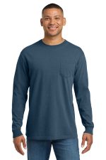 COMFORT COLORS Heavyweight Ring Spun Long Sleeve Pocket Tee. 4410 Midnight