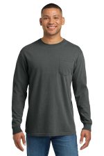 COMFORT COLORS Heavyweight Ring Spun Long Sleeve Pocket Tee. 4410 Pepper