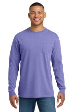 COMFORT COLORS Heavyweight Ring Spun Long Sleeve Pocket Tee. 4410 Violet