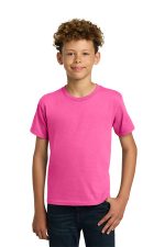 Gildan - Youth Heavy Cotton 100% Cotton T-Shirt. 5000B Safety Pink