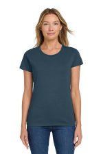 Gildan Women's Heavy Cotton 100% Cotton T-Shirt. 5000L Blue Dusk
