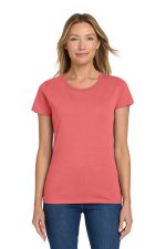 Gildan Women's Heavy Cotton 100% Cotton T-Shirt. 5000L Coral Silk