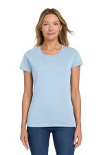 Gildan Women's Heavy Cotton 100% Cotton T-Shirt. 5000L Light Blue