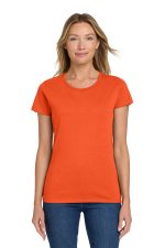Gildan Women's Heavy Cotton 100% Cotton T-Shirt. 5000L Orange