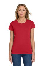 Gildan Women's Heavy Cotton 100% Cotton T-Shirt. 5000L Red
