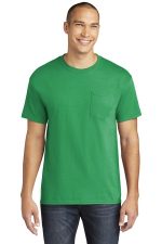 Gildan Heavy Cotton 100% Cotton Pocket T-Shirt. 5300 Irish Green