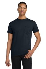 Gildan Heavy Cotton 100% Cotton Pocket T-Shirt. 5300 Navy