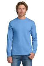 Gildan - Heavy Cotton 100% Cotton Long Sleeve T-Shirt. 5400 Carolina Blue