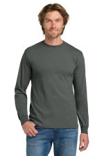 Gildan - Heavy Cotton 100% Cotton Long Sleeve T-Shirt. 5400 Charcoal
