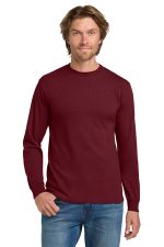Gildan - Heavy Cotton 100% Cotton Long Sleeve T-Shirt. 5400 Garnet