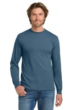 Gildan - Heavy Cotton 100% Cotton Long Sleeve T-Shirt. 5400 Indigo Blue