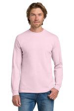 Gildan - Heavy Cotton 100% Cotton Long Sleeve T-Shirt. 5400 Light Pink