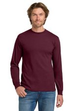 Gildan - Heavy Cotton 100% Cotton Long Sleeve T-Shirt. 5400 Maroon