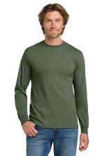 Gildan - Heavy Cotton 100% Cotton Long Sleeve T-Shirt. 5400 Military Green