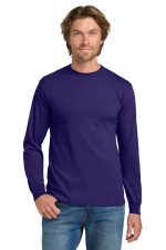 Gildan - Heavy Cotton 100% Cotton Long Sleeve T-Shirt. 5400 Purple