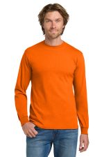 Gildan - Heavy Cotton 100% Cotton Long Sleeve T-Shirt. 5400 S. Orange