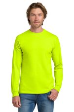 Gildan - Heavy Cotton 100% Cotton Long Sleeve T-Shirt. 5400 Safety Green