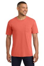 COMFORT COLORS Heavyweight Ring Spun Pocket Tee. 6030 Bright Salmon