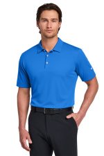 Nike Dri-FIT Vertical Mesh Polo. 637167 Brisk Blue