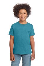 Gildan Youth Softstyle T-Shirt 64000B Heather Galapagos Blue