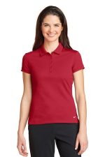 Nike Women's Dri-FIT Solid Icon Pique Modern Fit Polo. 746100 Gym Red