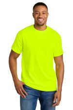 Gildan DryBlend 50 Cotton/50 Poly T-Shirt. 8000 Safety Green