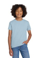 Gildan Youth DryBlend 50 Cotton/50 Poly T-Shirt. 8000B Light Blue
