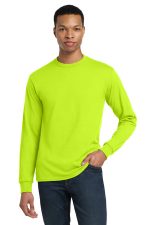 Gildan - DryBlend 50 Cotton/50 Poly Long Sleeve T-Shirt. 8400 Safety Green