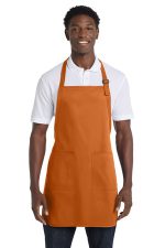 Port Authority Full-Length Apron with Pockets. A500 Texas Orange