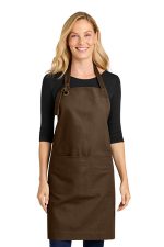 Port Authority Signature Heavy Twill Bib Apron A900 Brown