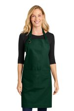 Port Authority Signature Heavy Twill Bib Apron A900 Dark Green