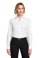 Brooks Brothers Women's Wrinkle-Free Stretch Nailhead Shirt BB18003 White