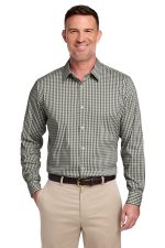 Brooks Brothers Tech Stretch Patterned Shirt BB18006 Deep Black Check