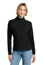 Brooks Brothers Women's Luxe Performance 1/4-Zip BB18215 Deep Black