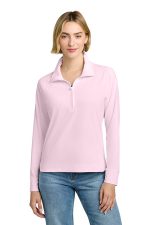 Brooks Brothers Women's Luxe Performance 1/4-Zip BB18215 Pearl Pink