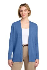 Brooks Brothers Women's Cotton Stretch Long Cardigan Sweater BB18403 Charter Blue Heather