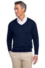 Brooks Brothers Washable Merino V-Neck Sweater BB18410 Navy Blazer